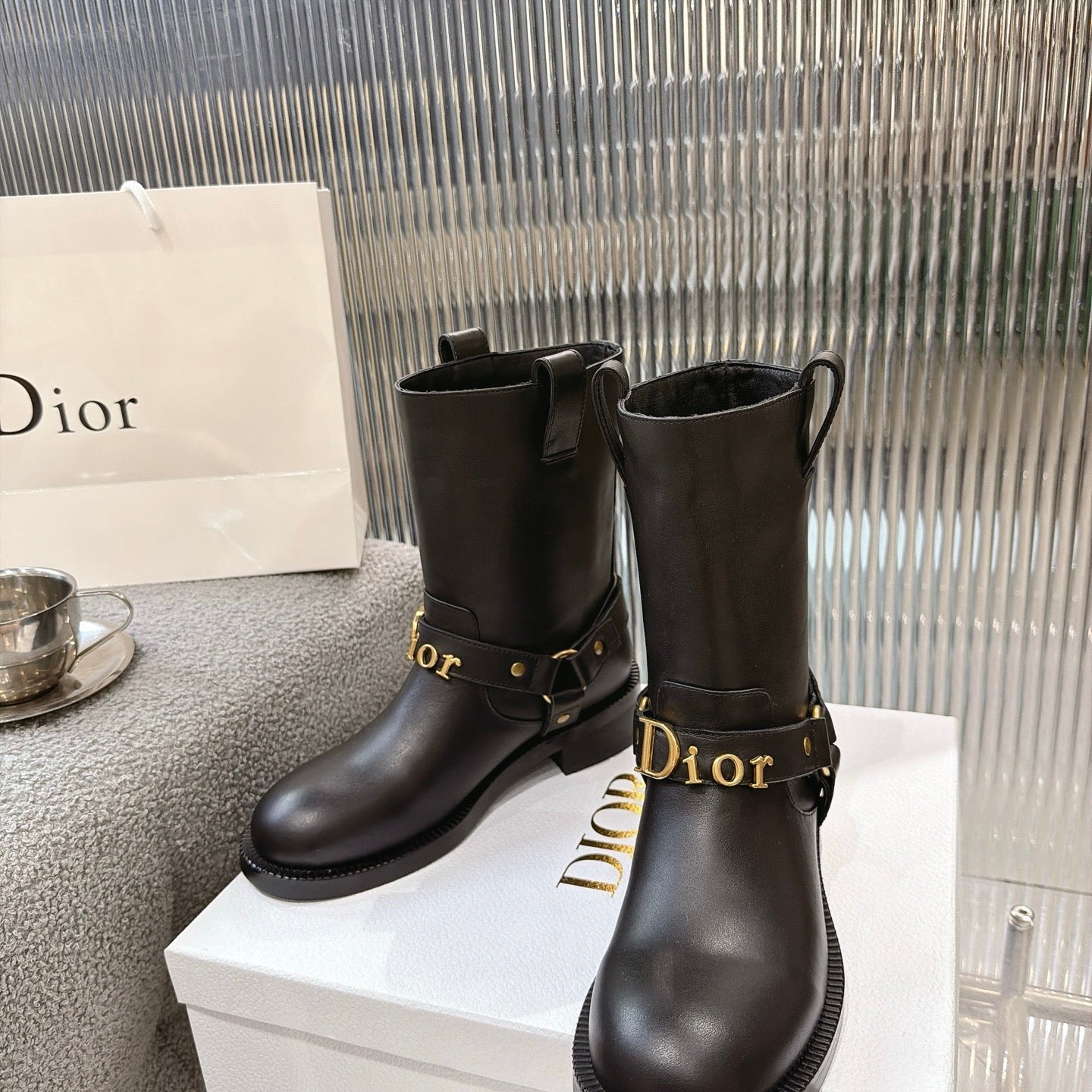 CD 26s Bolt Ankle Boot Black Calfskin 924109