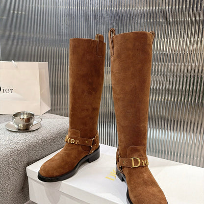 CD 26s Bolt Long Boot Brown Suede 924108