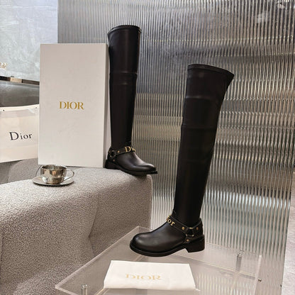 CD 26s Bolt Over-The-Knee Boot Black Calfskin 924099
