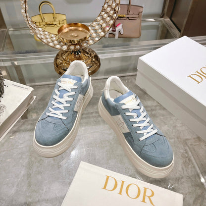 cd star sneaker white calfskin rock gray suede
