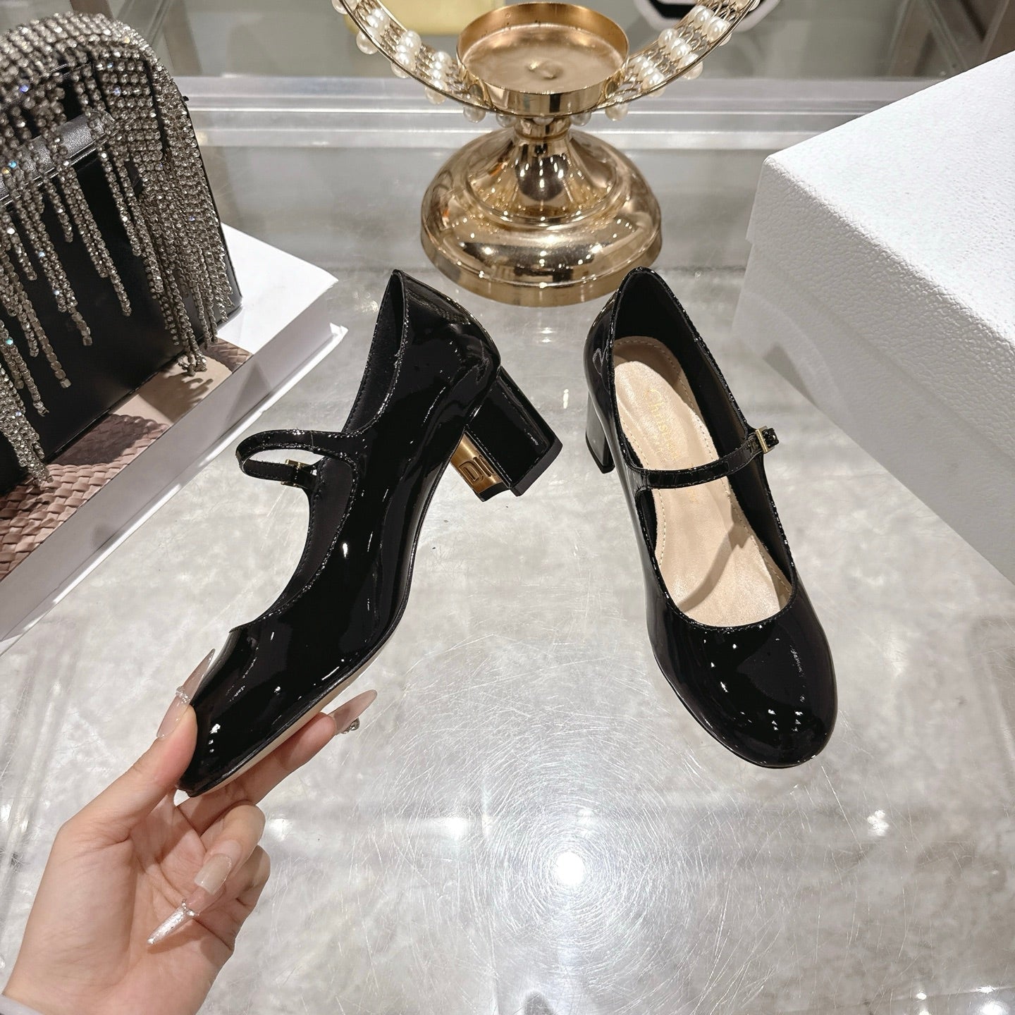 CD 26 Lolita High-Heeled 40 Black Patent Leather 592220