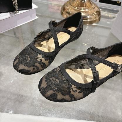 CD Very Ballet Flat Black Lace 679839