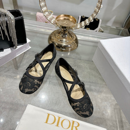 CD Very Ballet Flat Black Lace 679839