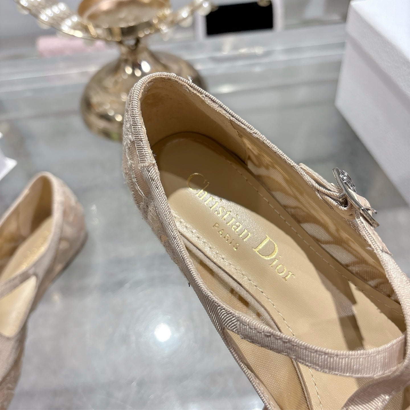 CD Very Ballet Flat Beige Lace 679840