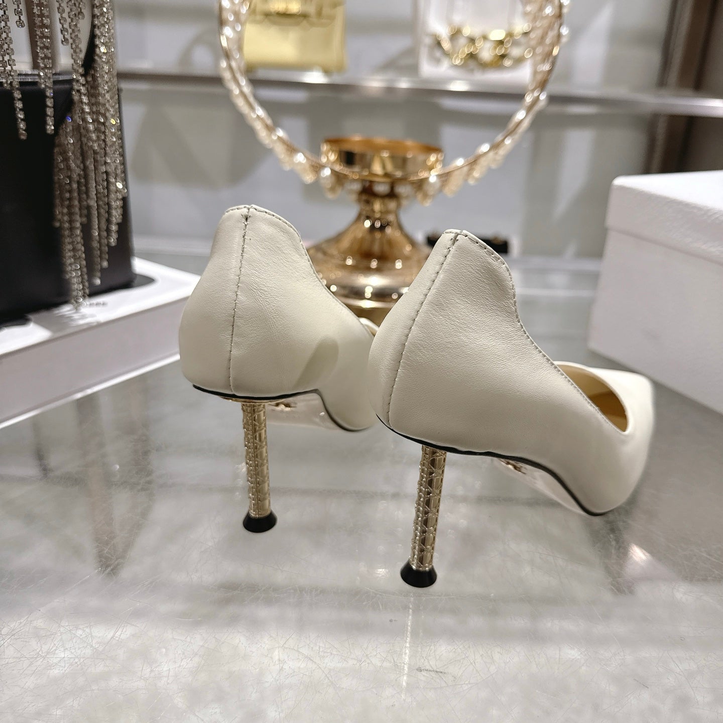 CD 26s Icon Pump 8cm Ivory Supple Calfskin 679846