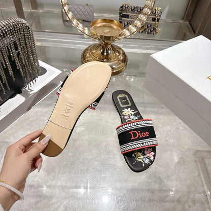 CD 26s Dway Slide Black Colorful Cotton 679878