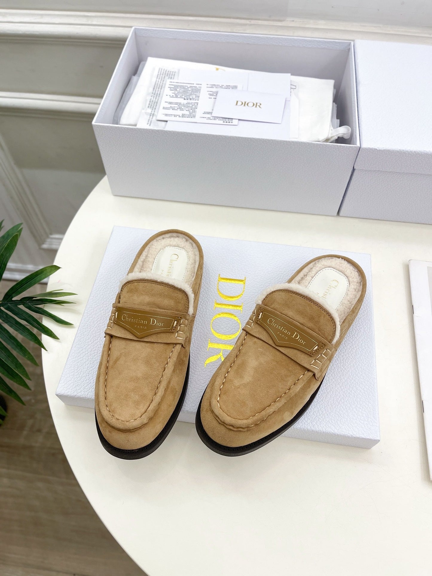 CD Boy Mule Light Brown Suede