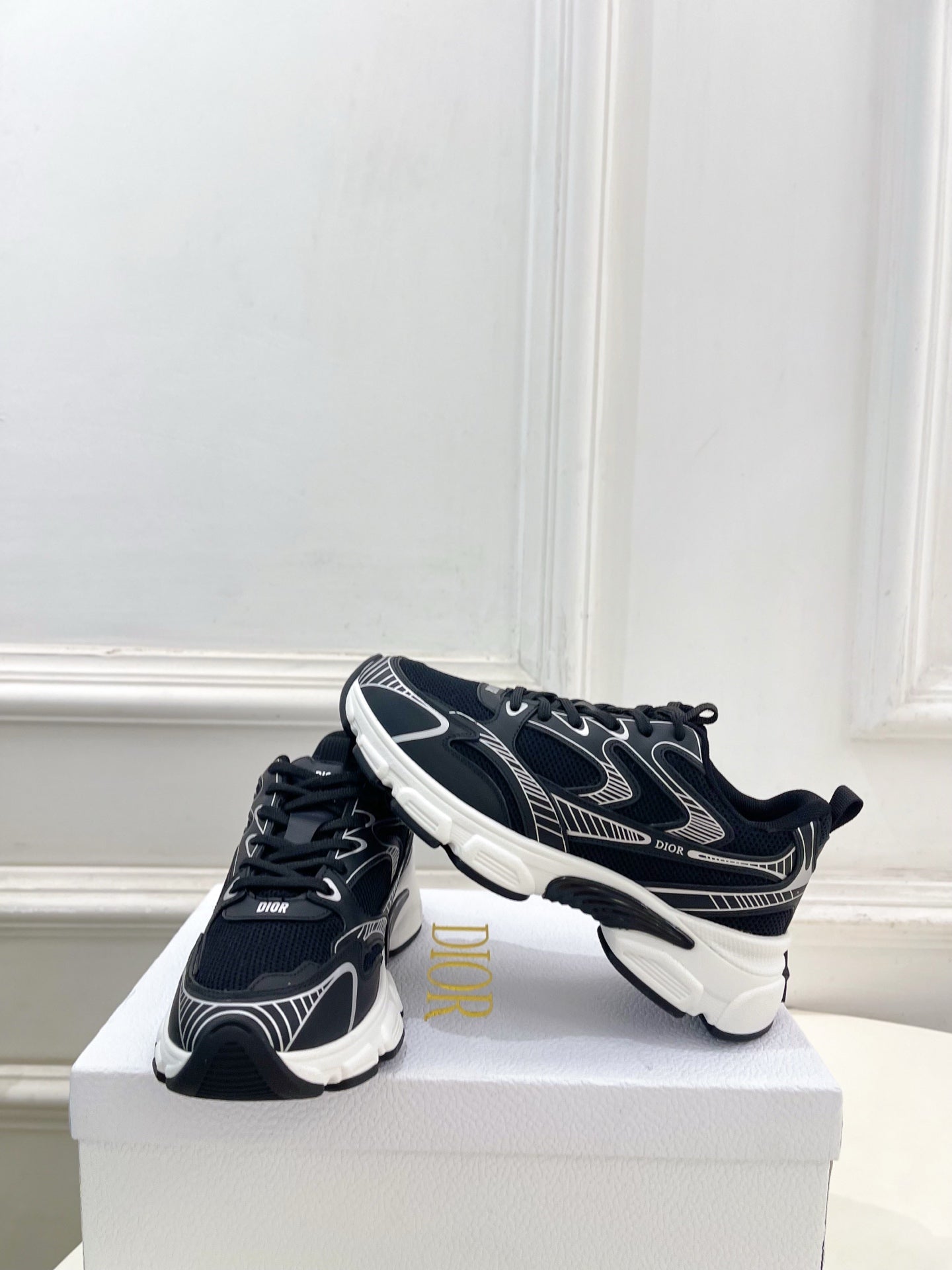 CD SS26 B30 Sneakers Black Cowhide Mesh 631928