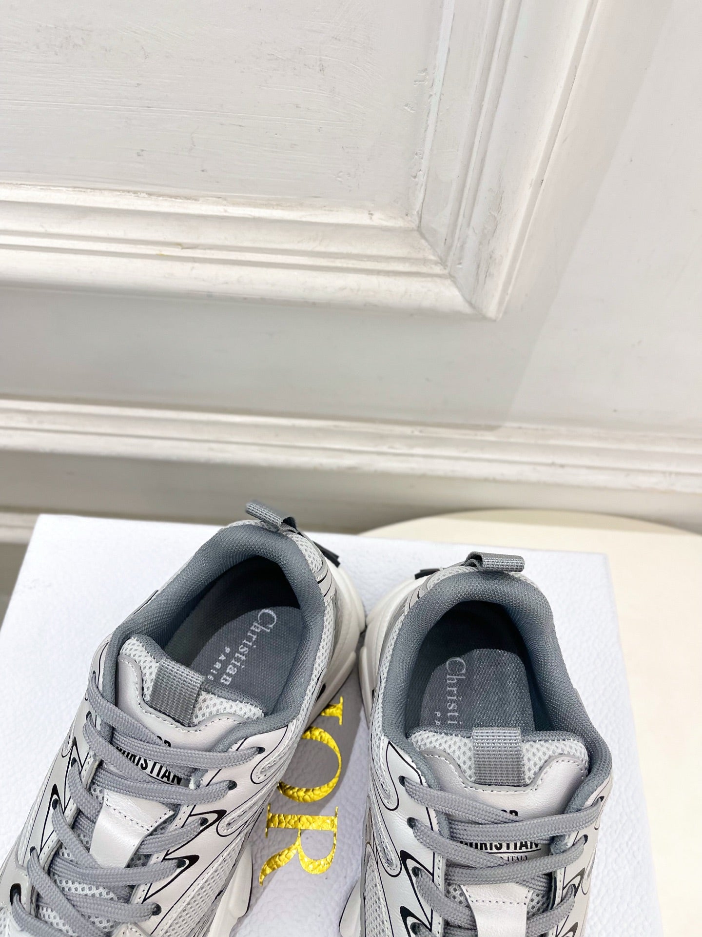 CD SS26 B30 Sneakers Silver Grey Cowhide Mesh 631930