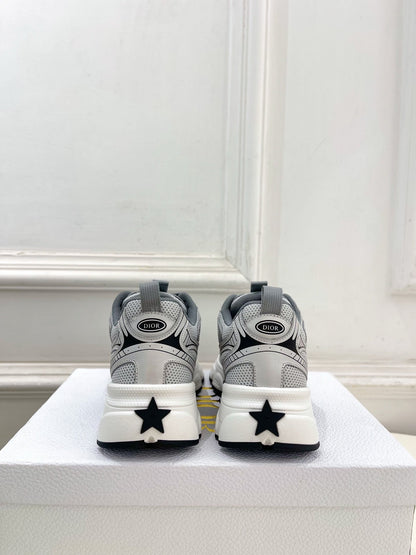 CD SS26 B30 Sneakers Silver Grey Cowhide Mesh 631930