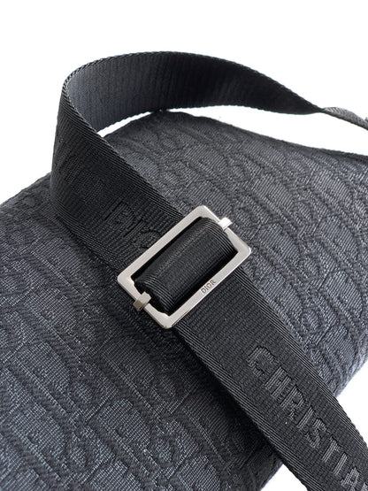 Dior Rider 2.0 Zipper Waist Bag Black Cowhide 336227