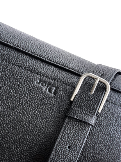 Dior 2026 Normandie Handbag 38cm Black Grained Calfskin 355400