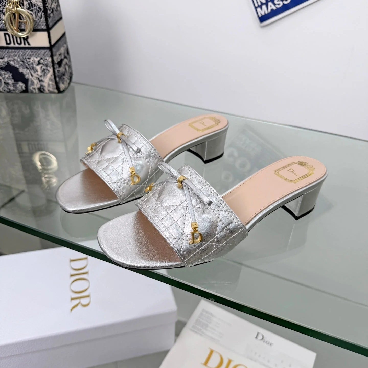 CD 2026 Sandal 45mm Metallic Leather 844877