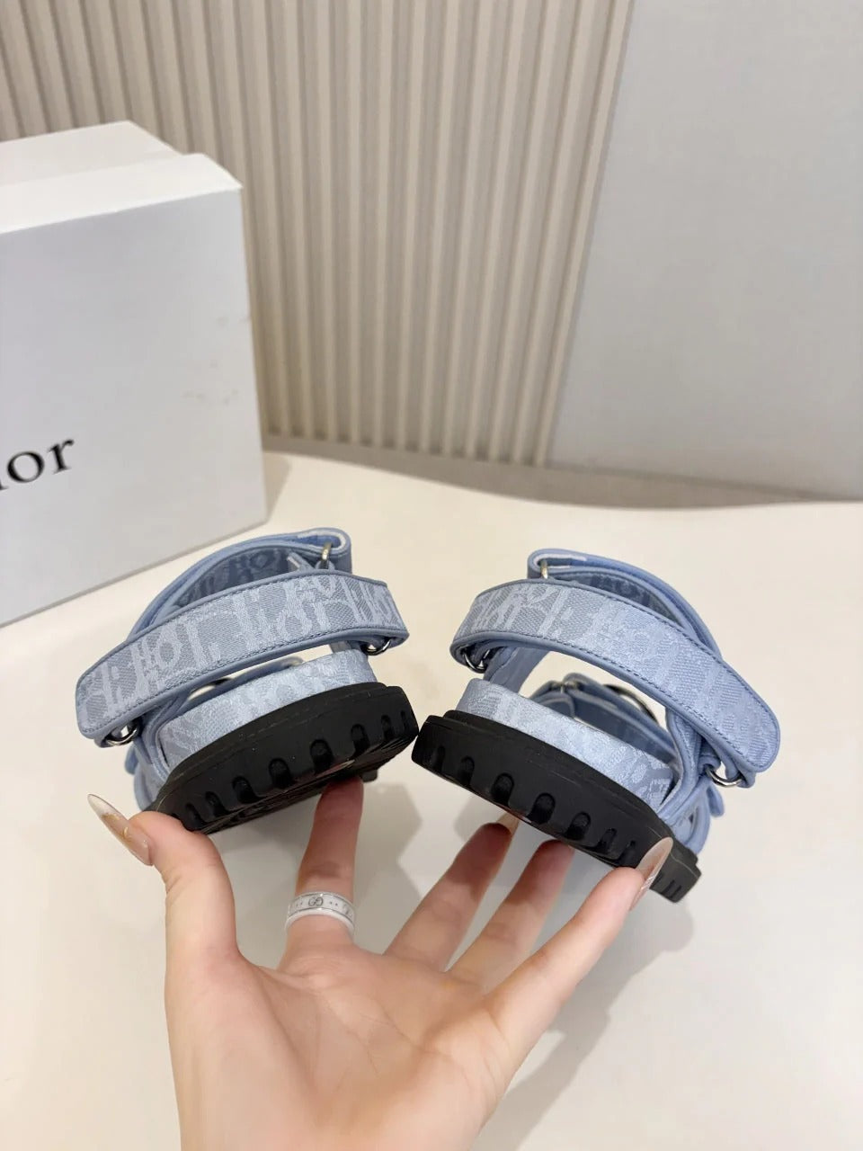 CD 2026 Sandal Blue Fabric Leather 846482