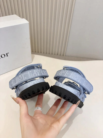 CD 2026 Sandal Blue Fabric Leather 846482
