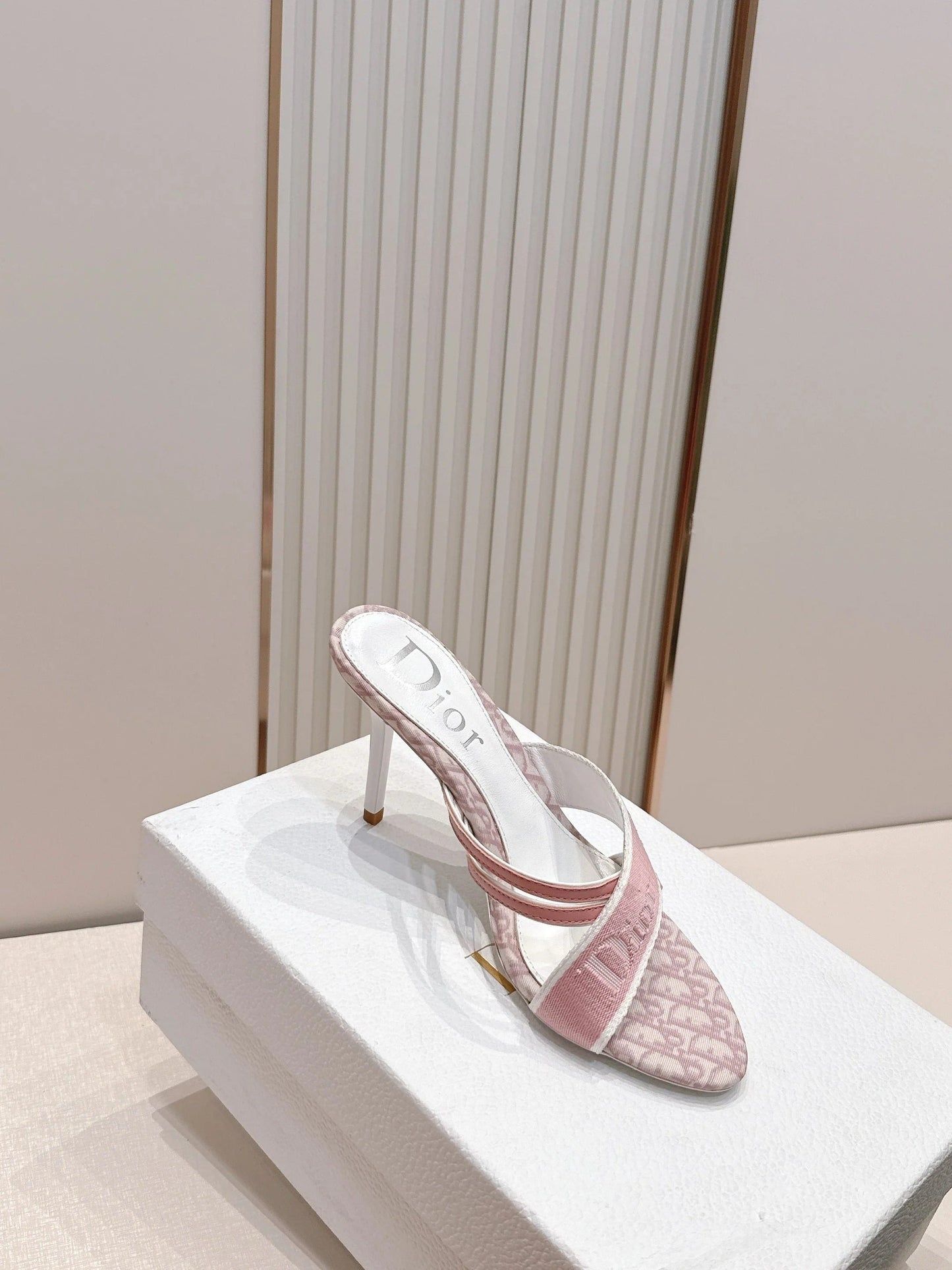 CD 2026 Monogram Sandal 85mm Canvas Leather 844325